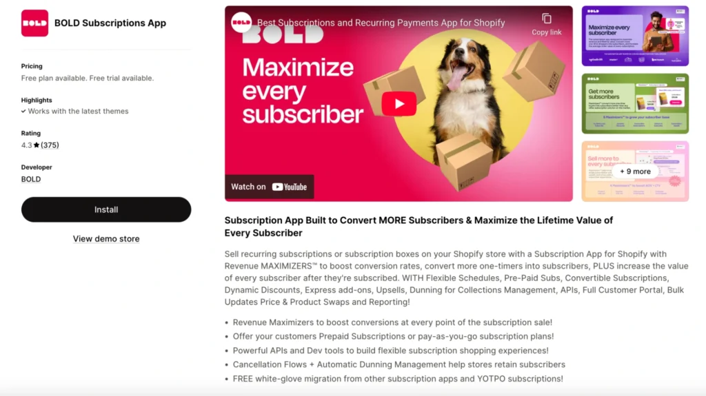 Bold Subscriptions: Flexible but more technical